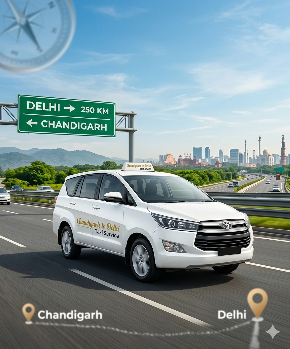 Chandigarh to Delhi Taxi