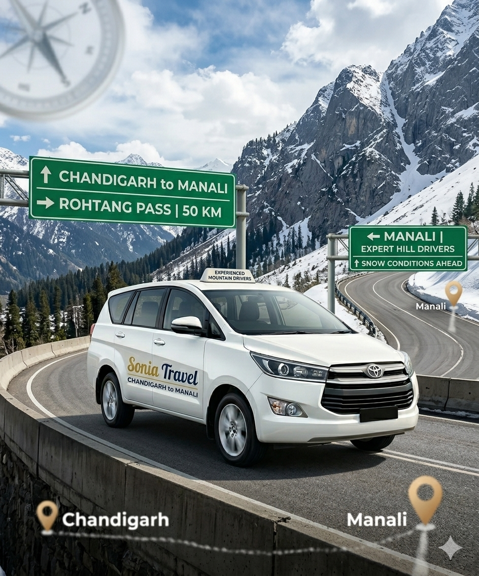 Chandigarh to Manali Cab