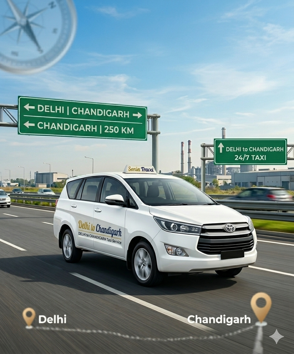 Delhi to Chandigarh Taxi Service